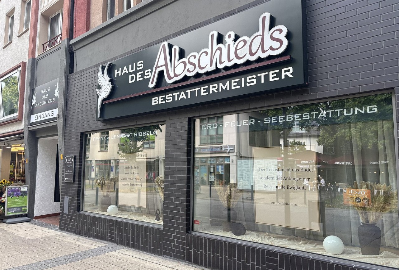 Außenaufnahme des Haus des Abschieds